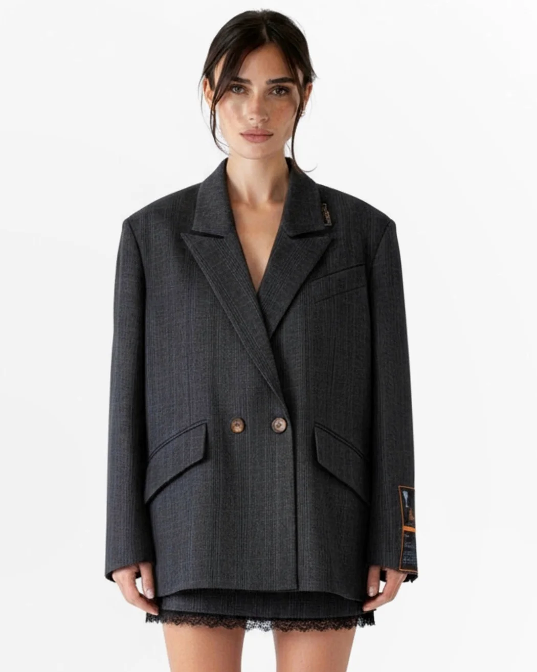 Картинка Базовый жакет клетка Oversize от магазина