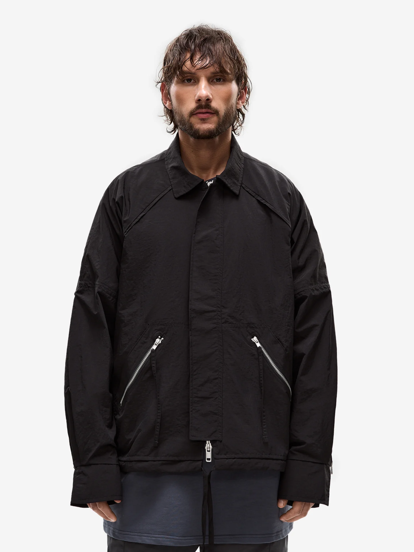 Картинка Ветровка PANASIAN OVERSIZE SHORT BLACK от магазина