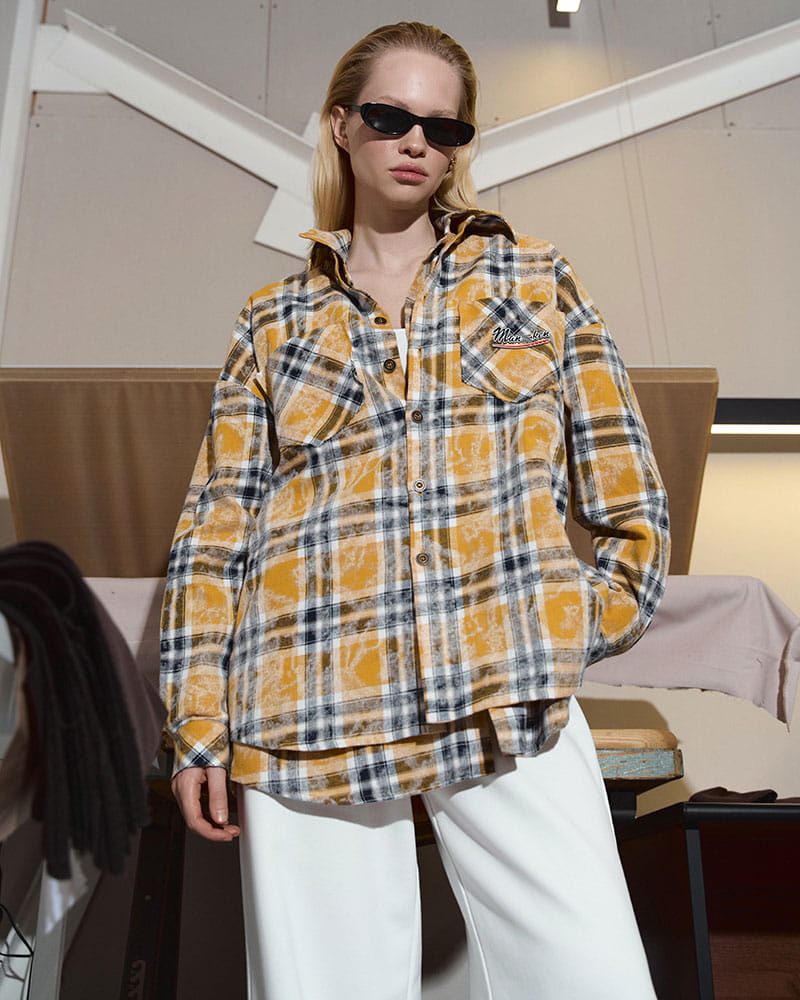 Картинка РУБАШКА “RETRO” | ЖЕЛТЫЙ от магазина