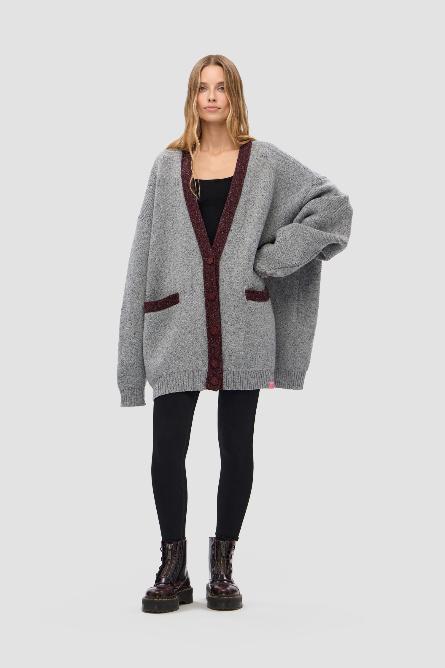 Картинка Кардиган CARDI MELANGE ORNAMENT GREY от магазина