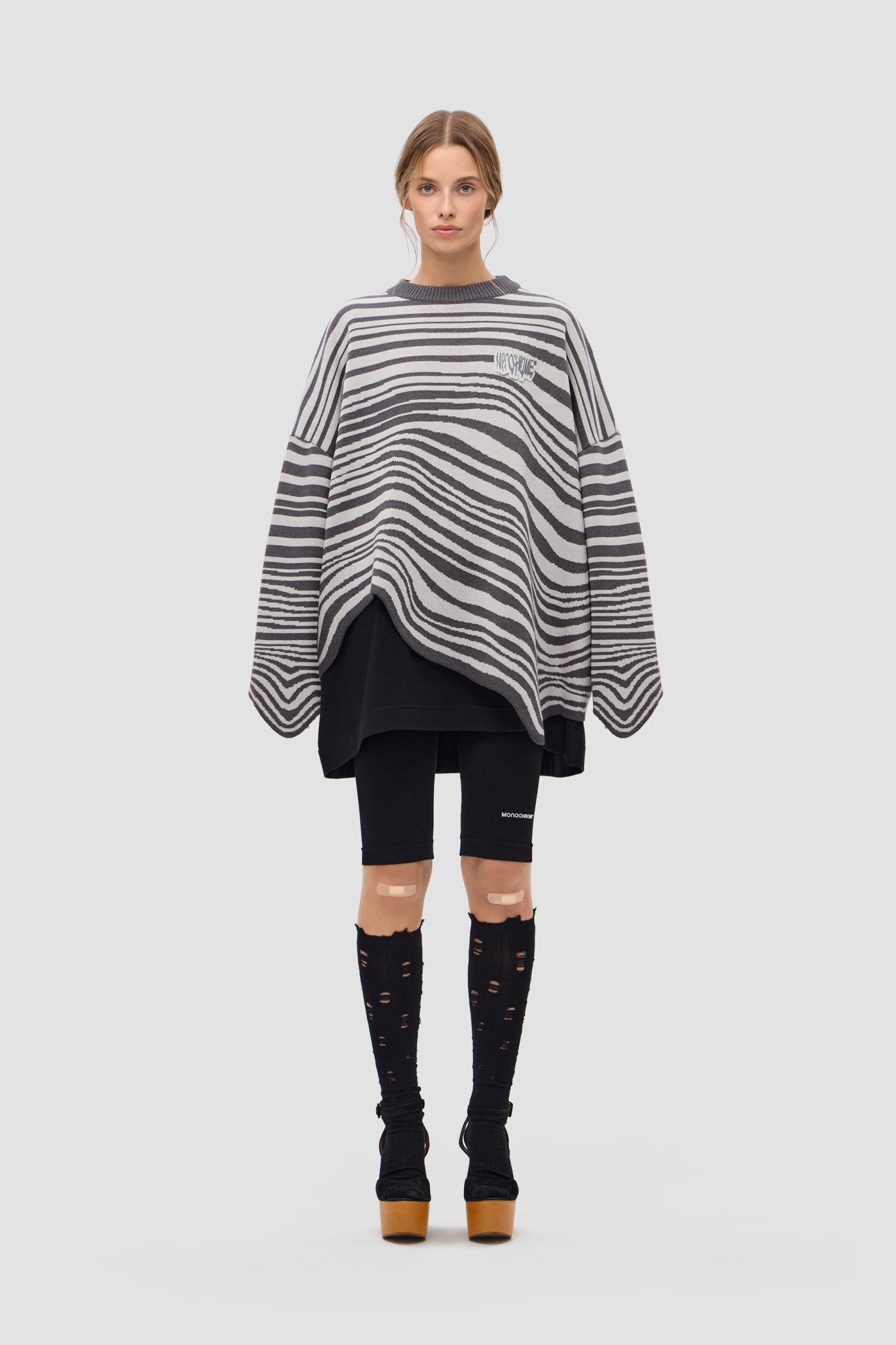Картинка Свитер SWEATER DALI STRIPES GREY от магазина