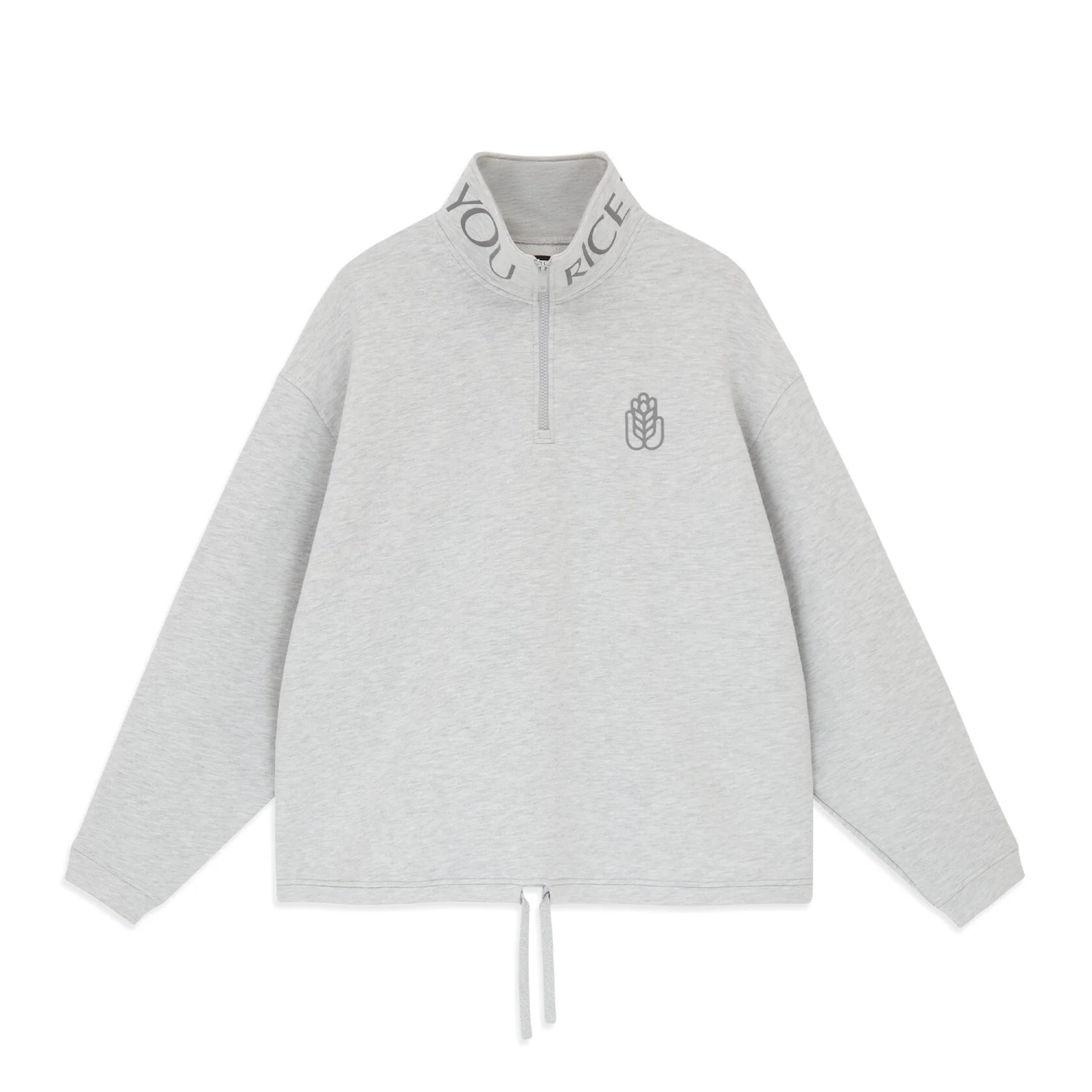 Картинка SWEATSHIRT HALF-ZIP/RICE/MELANGE от магазина