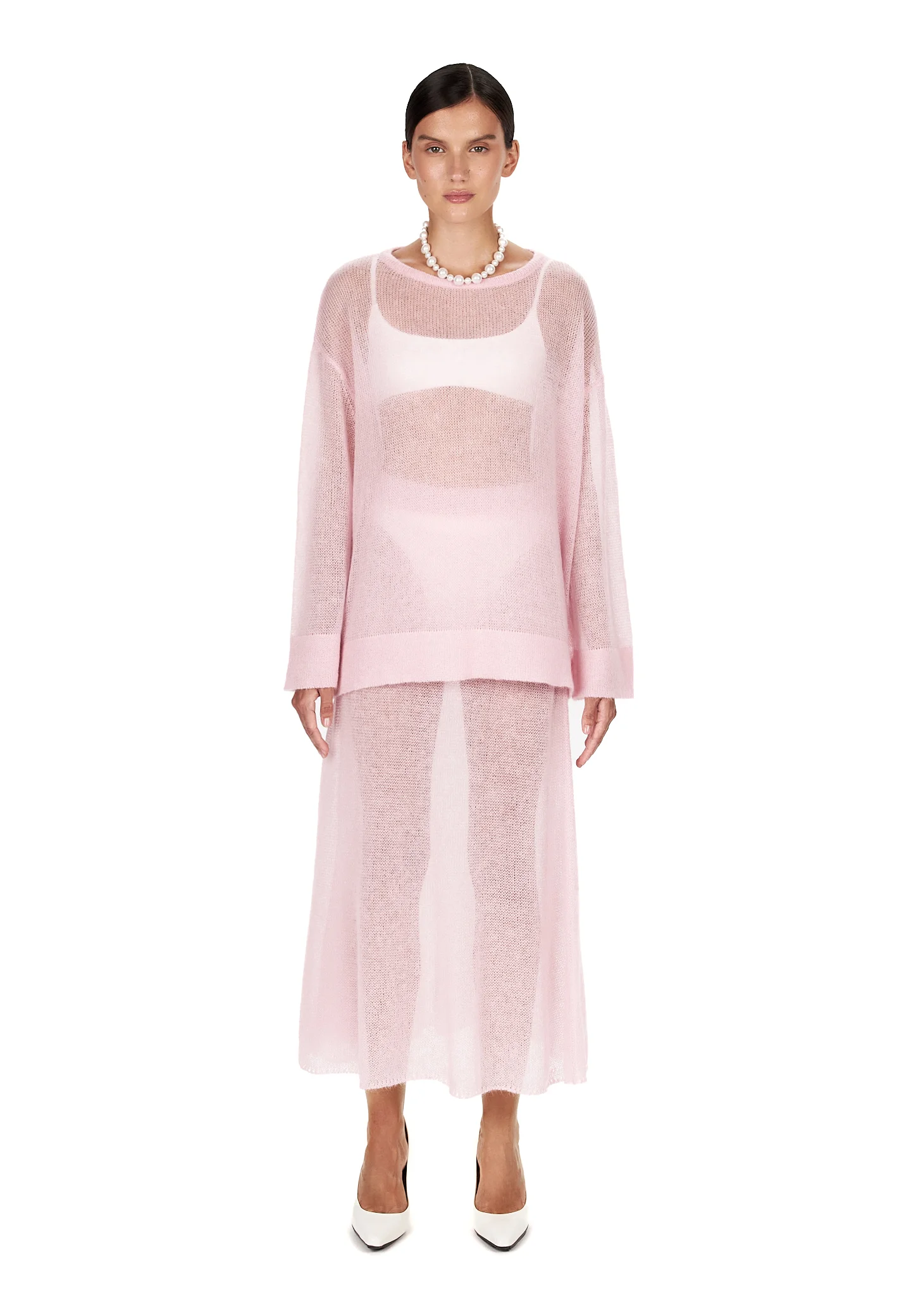 Картинка Свитер-паутинка SOFT AGENDA розовая от магазина