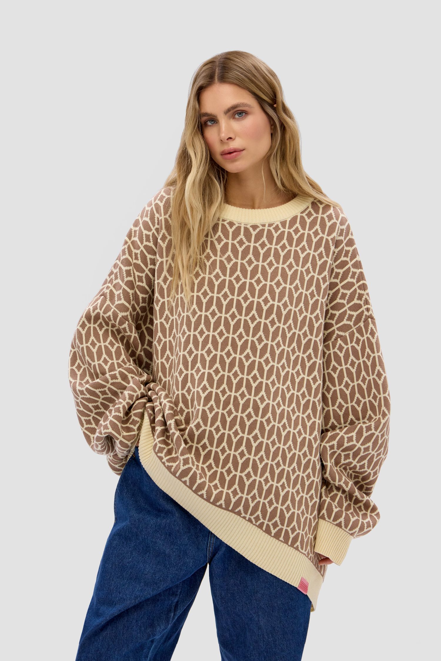 Картинка Свитер трикотажный SWEATER PATTERN NUDE от магазина