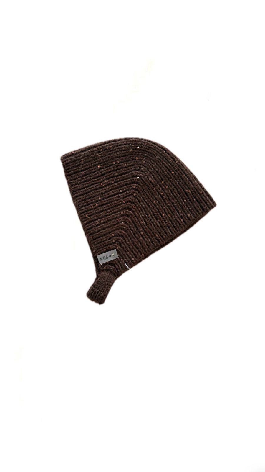 Картинка Мини-косынка с микропаетками (темный шоколад) от магазина
