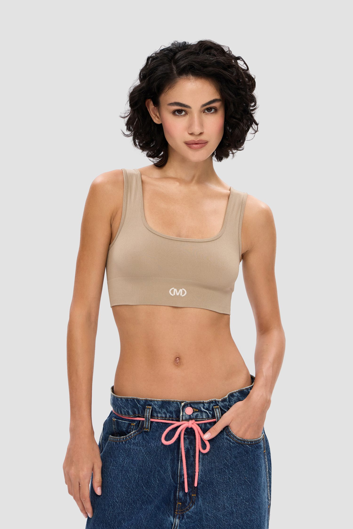 Картинка Топ трикотажный CROP TOP NUDE от магазина