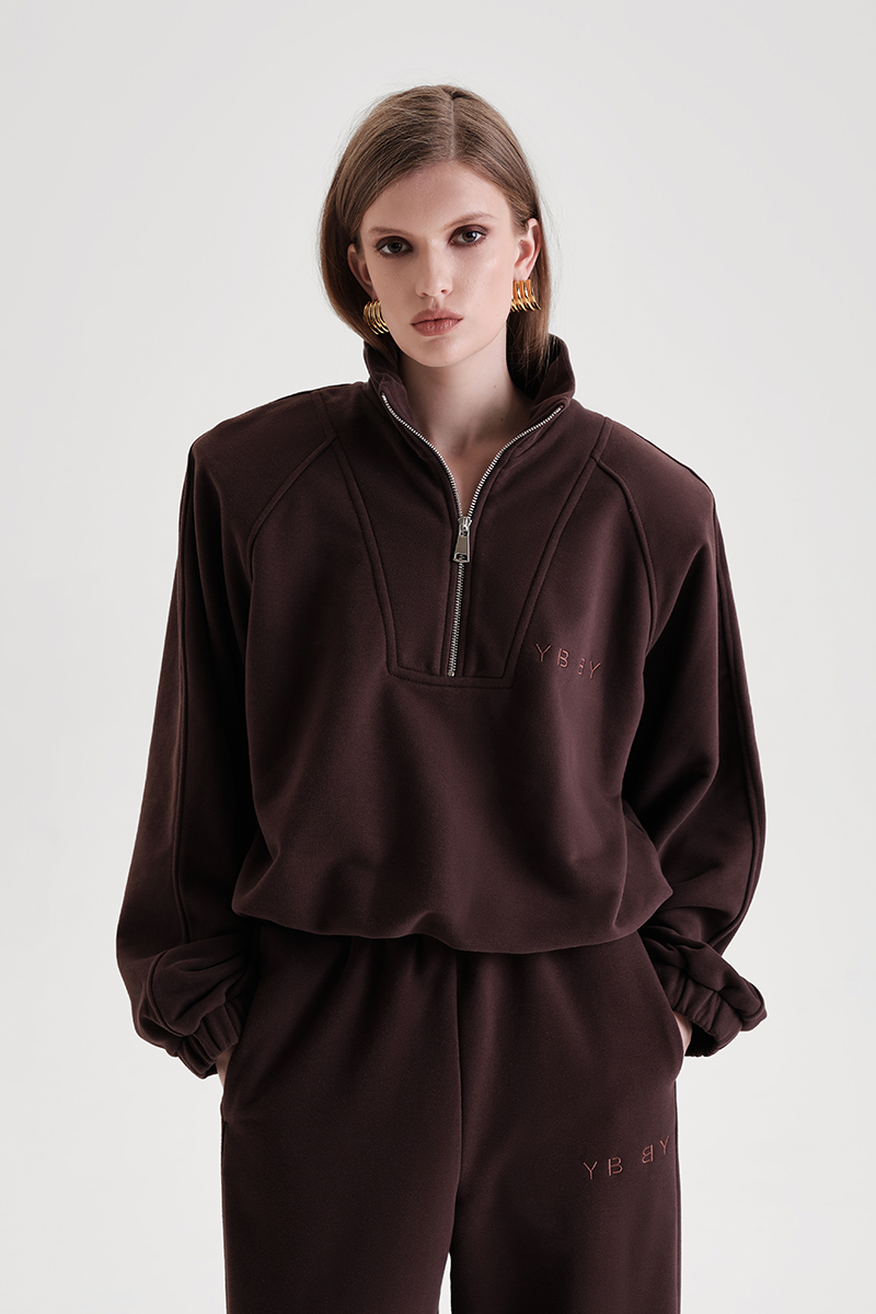 Картинка Свитшот Б-база коричневого цвета от магазина