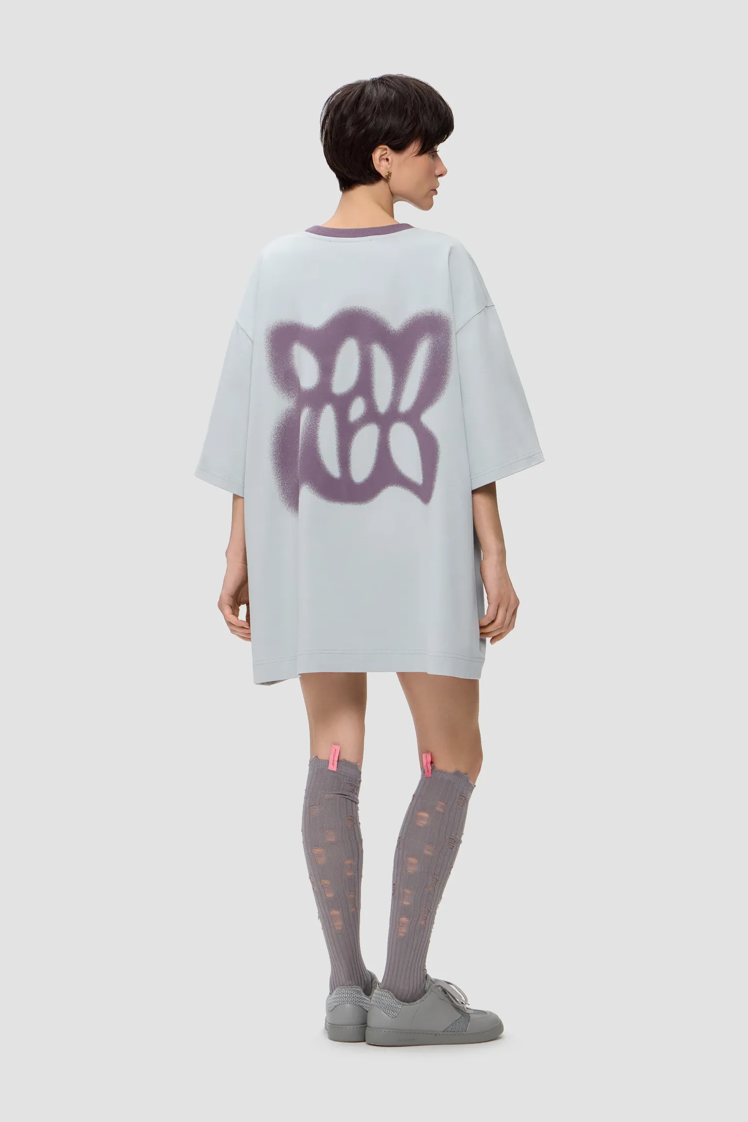 Картинка T-SHIRT AIRBRUSH PATTERN GREY от магазина