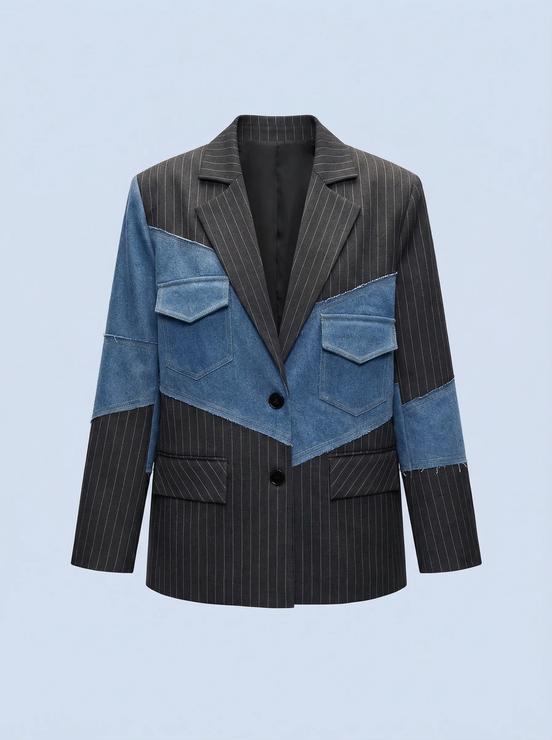 Картинка Жакет комбинированный со вставками из денима от магазина