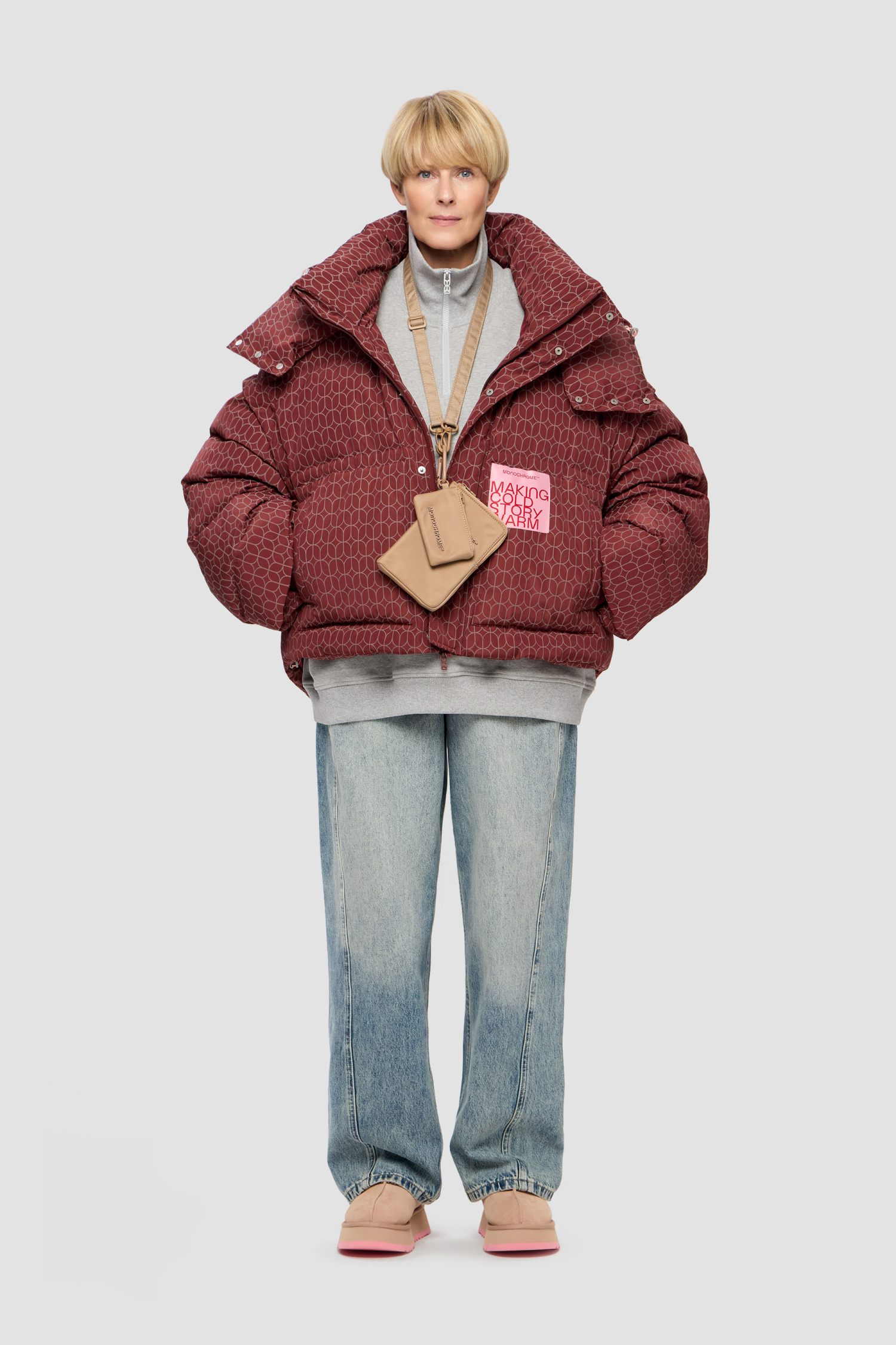 Картинка Куртка пуховик TRANSFORM DOWN JACKET REFLECTIVE PATTERN WINE от магазина