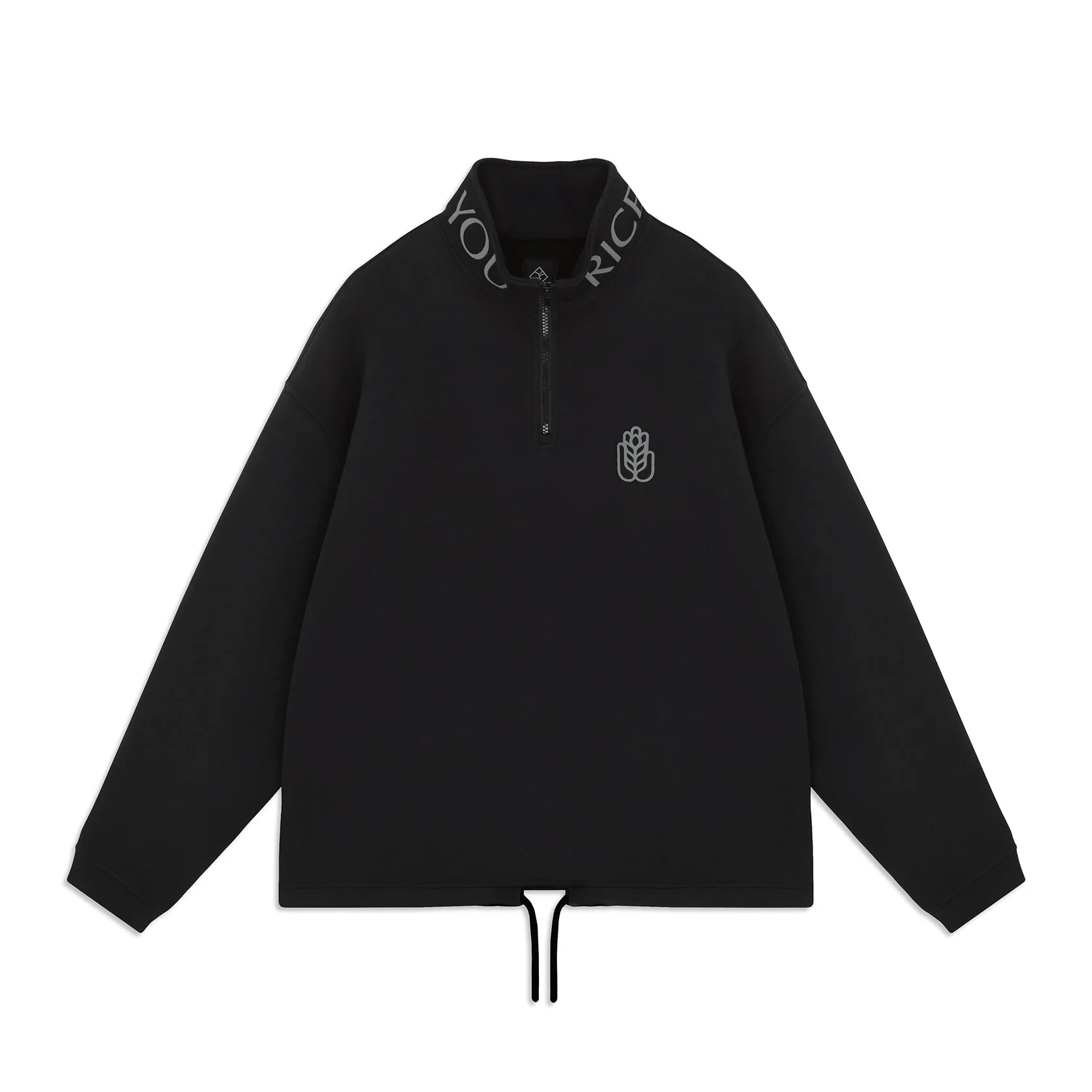 Картинка SWEATSHIRT HALF-ZIP/RICE/BLACK от магазина