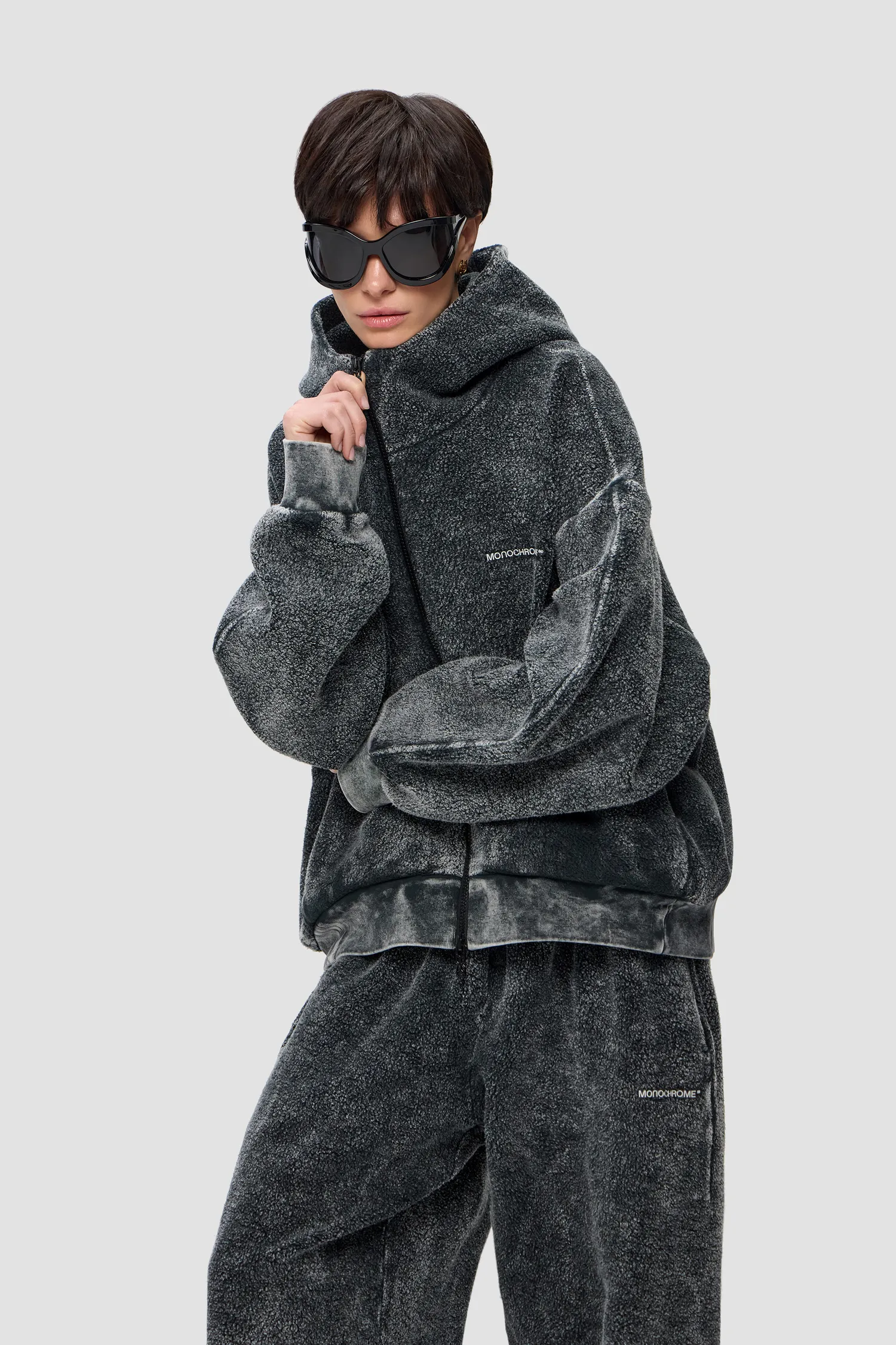 Картинка Худи трикотажное HOODIE VIBE YETI WASHED GRAPHITE от магазина
