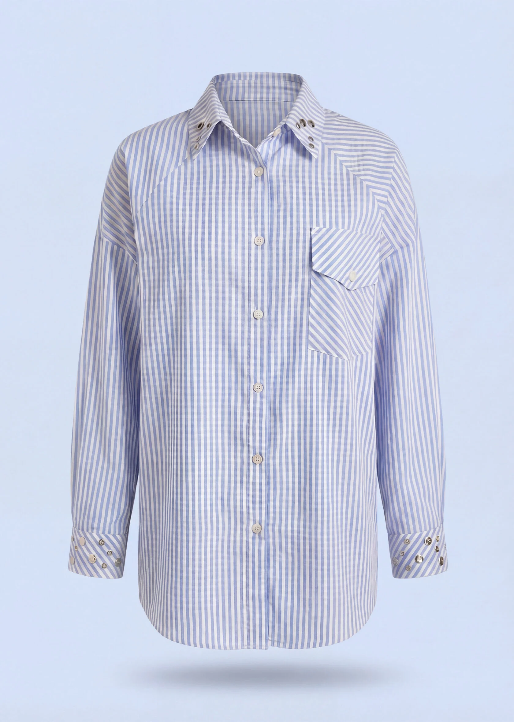 Картинка Рубашка в клетку с пуговицами от магазина