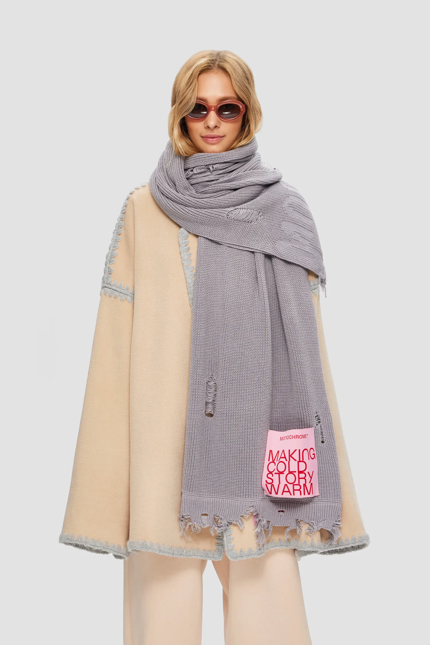 Картинка Шарф WRAP GIPSY GREY от магазина