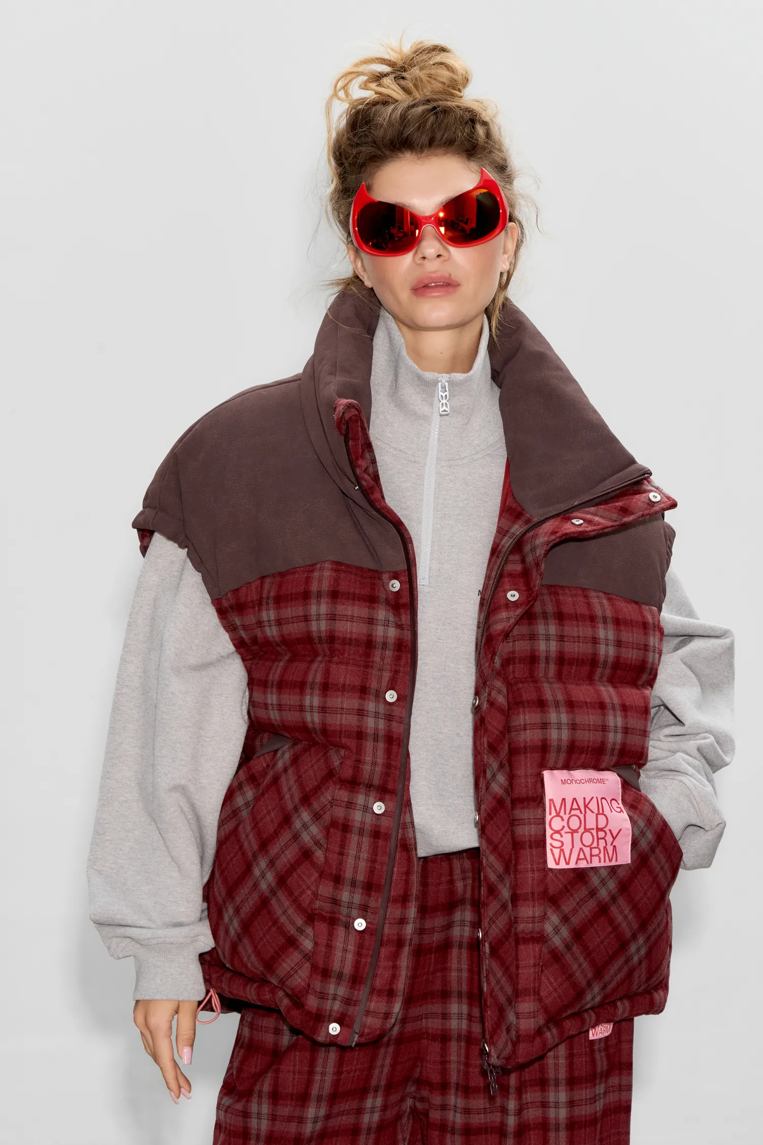 Картинка ПУХОВЫЙ ЖИЛЕТ TARTAN REDWOOD от магазина