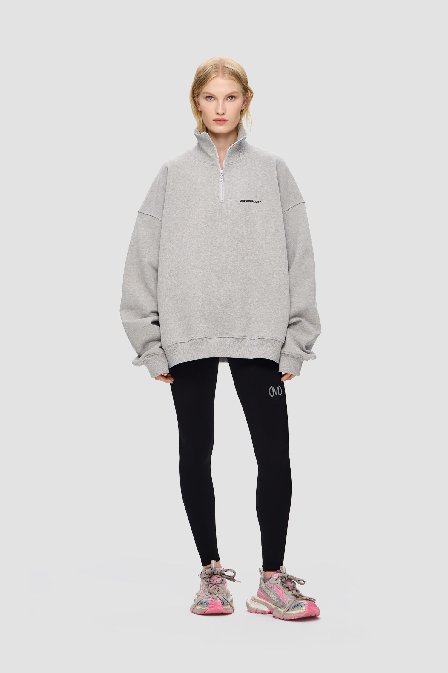 Картинка Свитшот трикотажный SWEATSHIRT HALF-ZIP CLASSY GREY от магазина