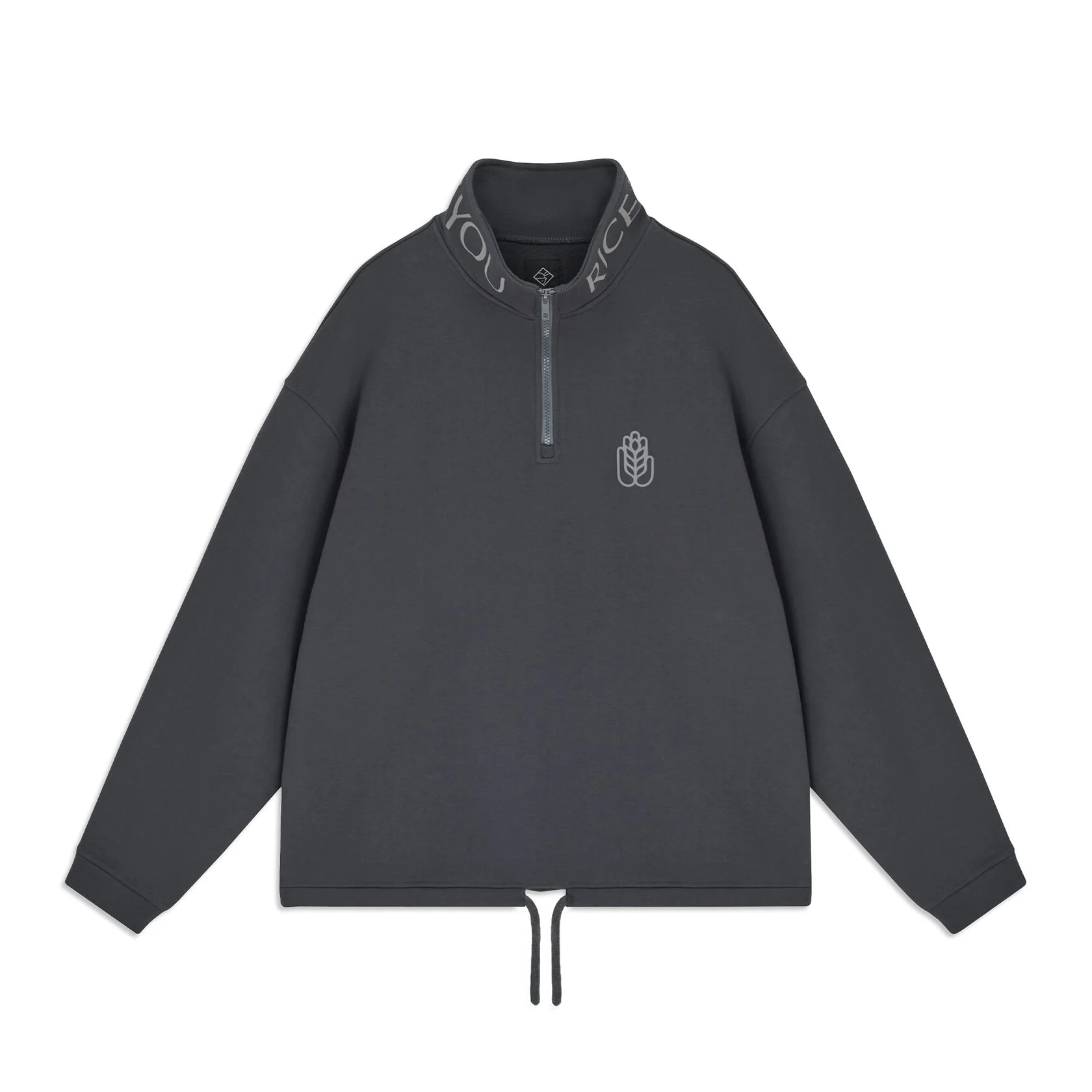 Картинка SWEATSHIRT HALF-ZIP/RICE/GRAFIT от магазина